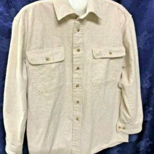 Vintage Rural Life Mens oatmeal off-white flannel